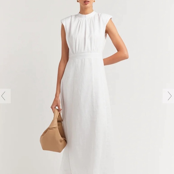 DISSH Dresses & Skirts - NWT Dissh Dimity White Linen Midi Dress